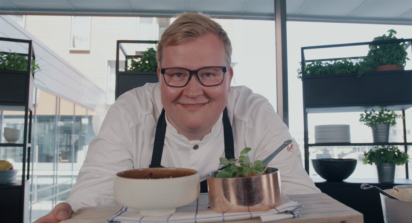 Elggryte med grov mandelpotetstappe