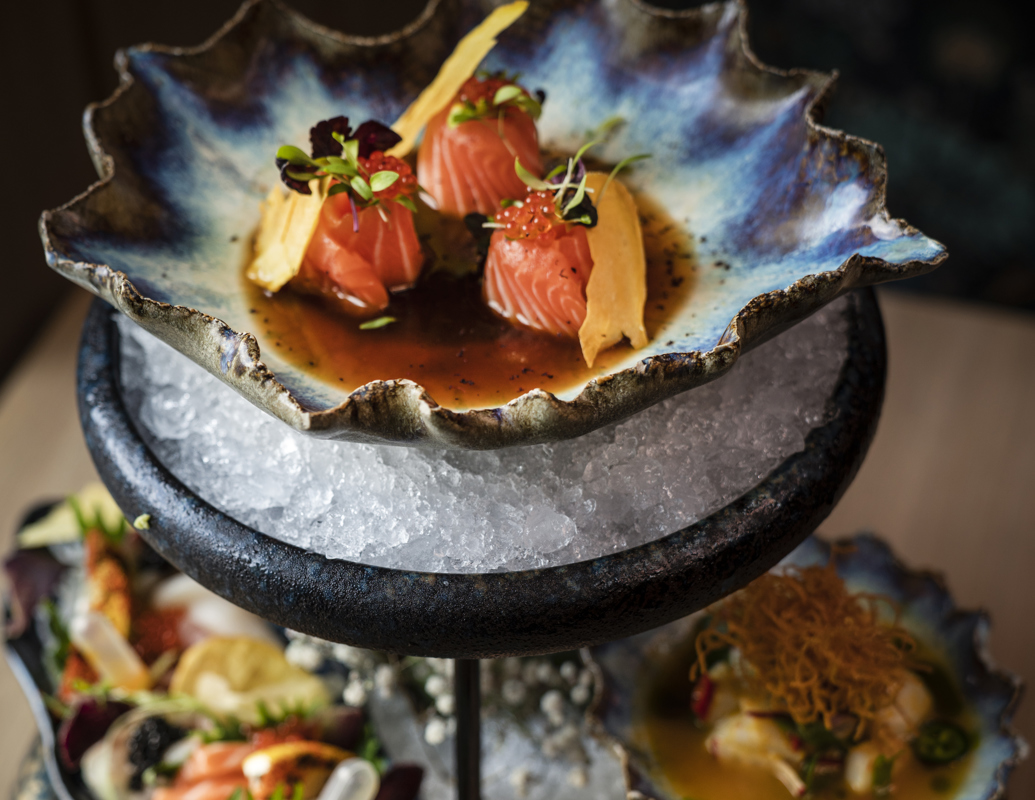 Asiatisk sjømatfokus